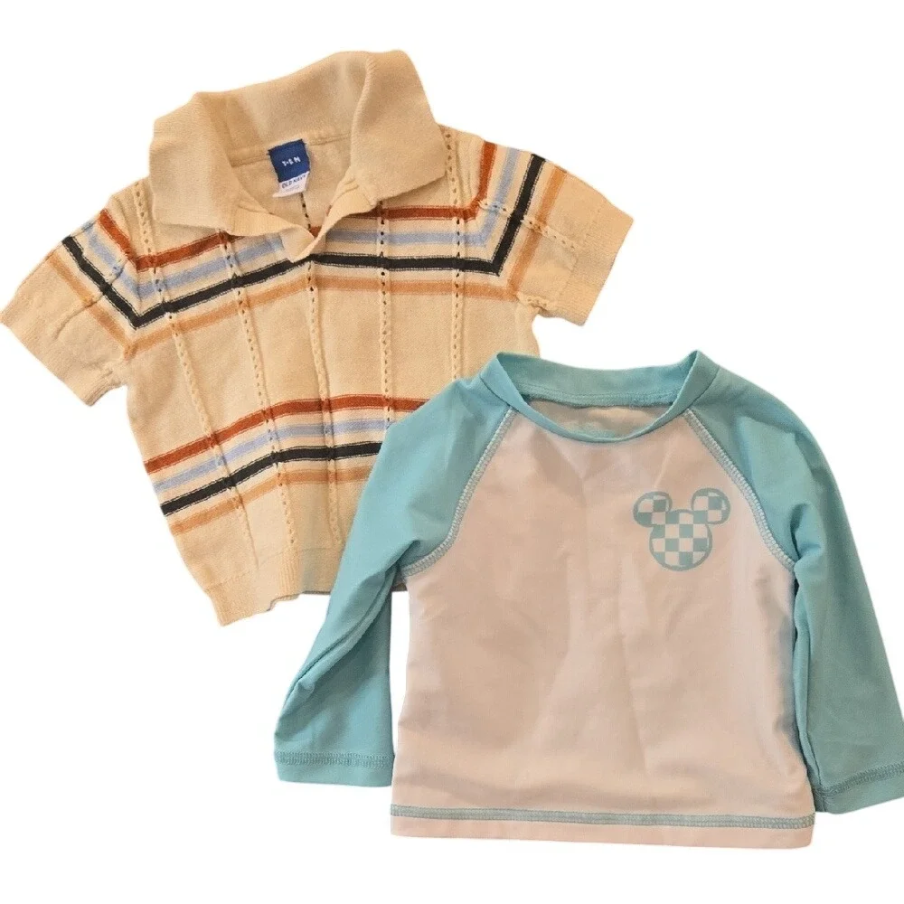 Baby Infant Boy's Clothing Bundle 3-6M 100% Cotton Short Sleeve Bodysuits‎ Tops